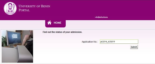 Admission Checking for Uniben Part-time and Postgraguate