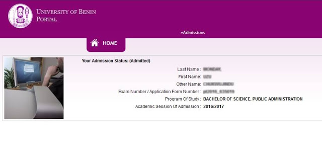 Admission Status Checking- Admitted