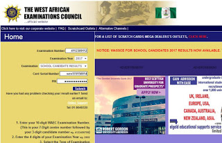 waec result checker portal