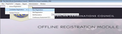 waec offline registration register candidate
