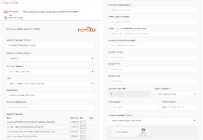 how to generate frsc remita payment code