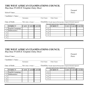 waec registration template form may/june