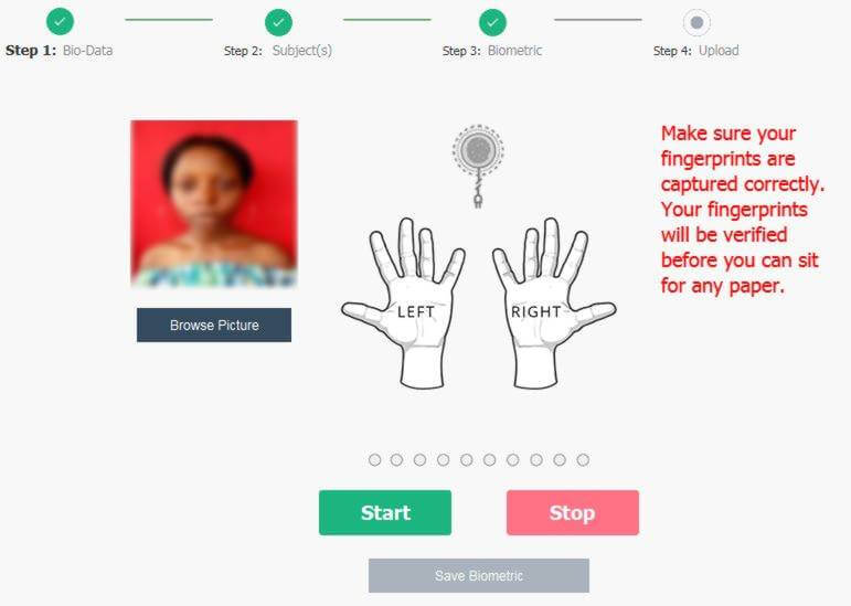 NECO Biometric Fingerprint Registration Software Download