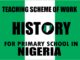 Scheme of Work on History for Primary School in Nigeria