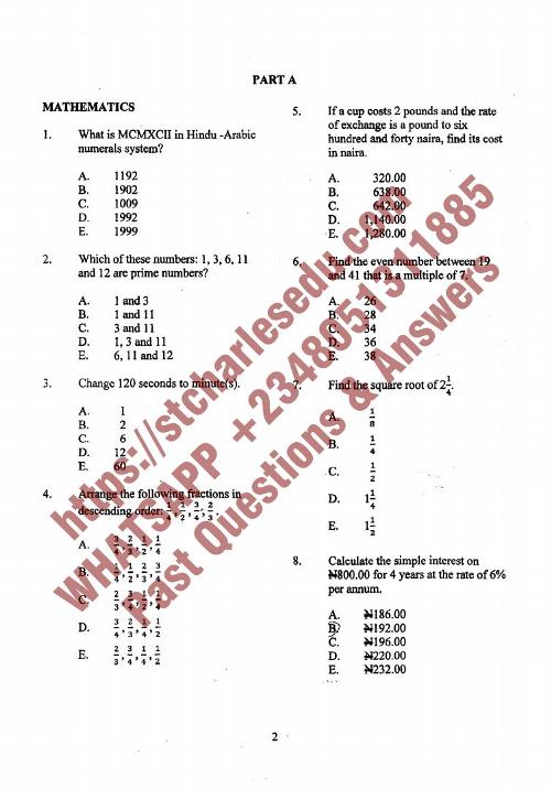 13 common entrance maths papers