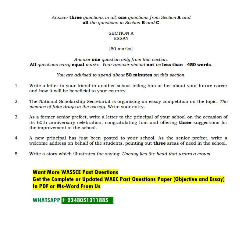 government essay waec 2021