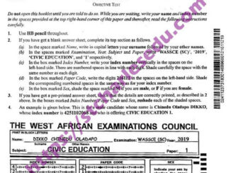 Waec Past Question On Civic Education Archives - St Charles Edu Services